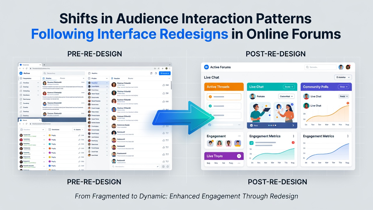Shifts in Audience Interaction Patterns Following Interface Redesigns in Online Forums